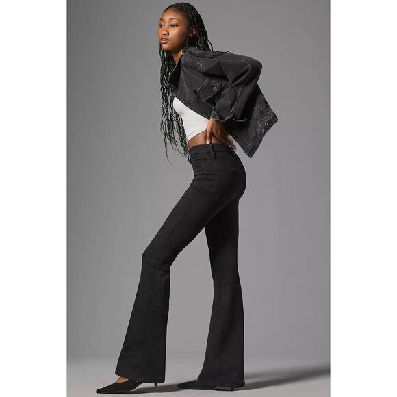 Good American Denim - NWT! Good American Pull-On High-Rise Flare Jeans BLACK SMALL